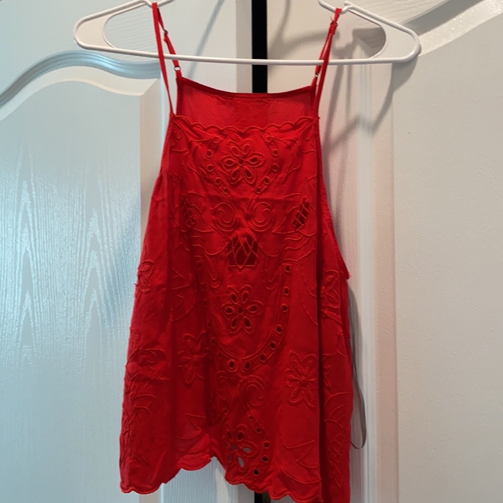 Red blouse